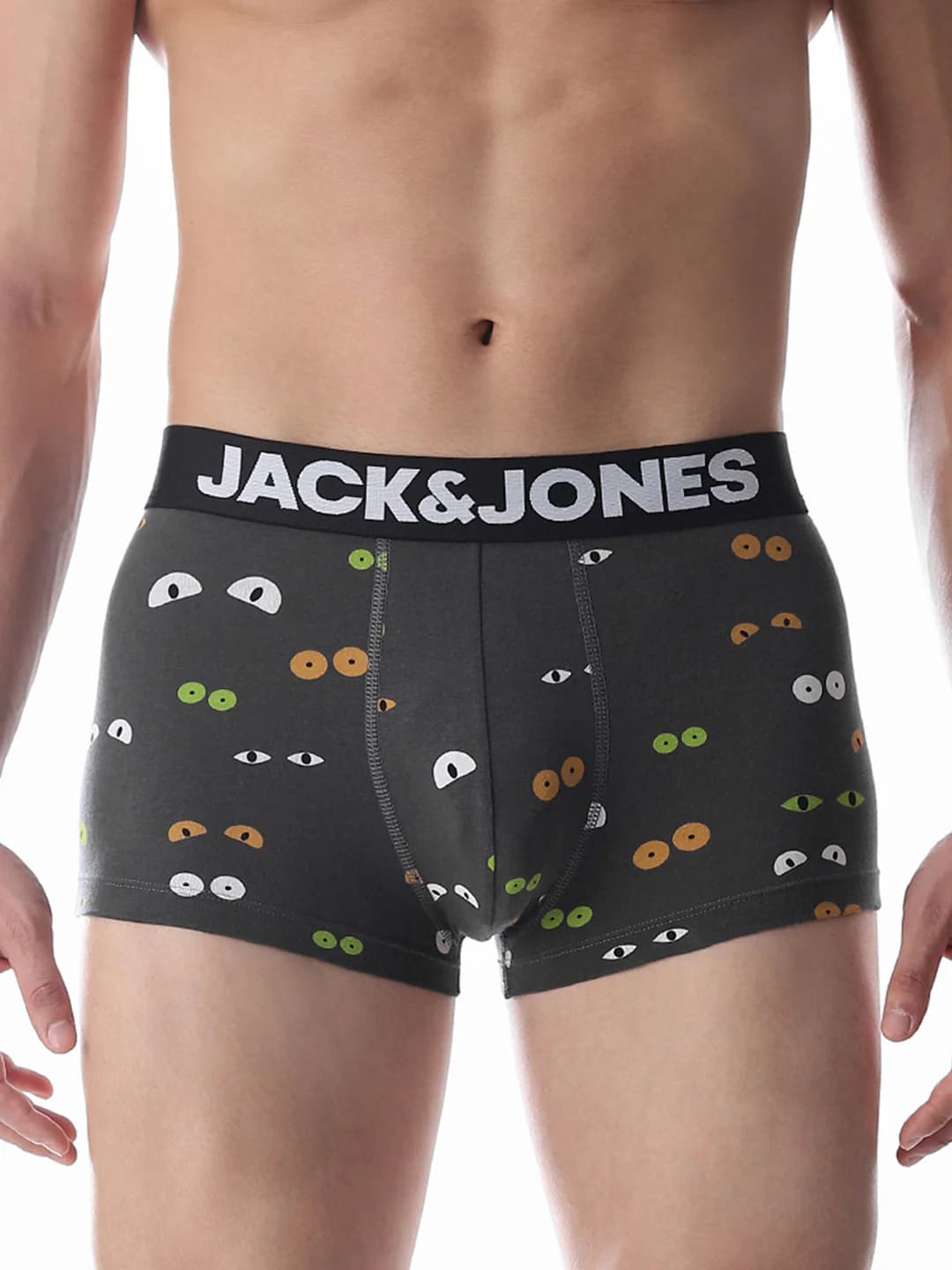 Men's Grey Casual Printed Trunk
