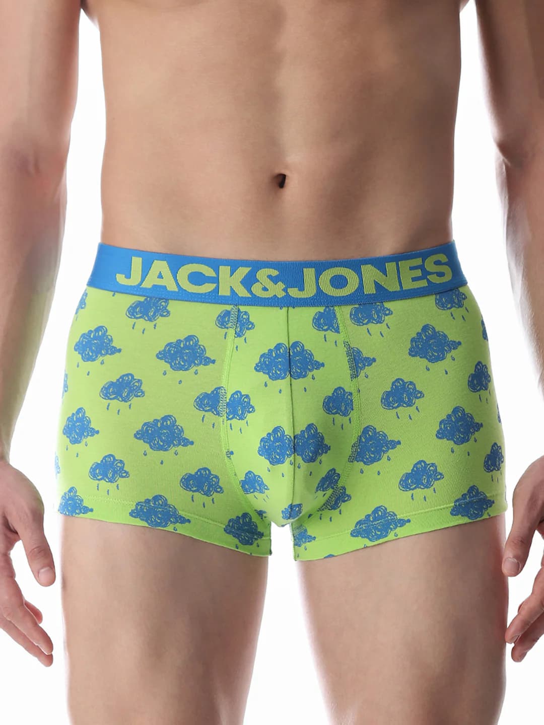 Men's Green Casual Printed Trunk