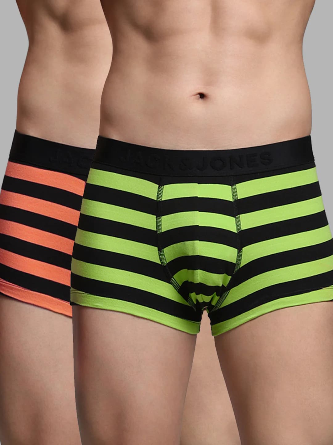 Men's Multicolor Casual Regular Fit Striped Trunk - Pack of 2