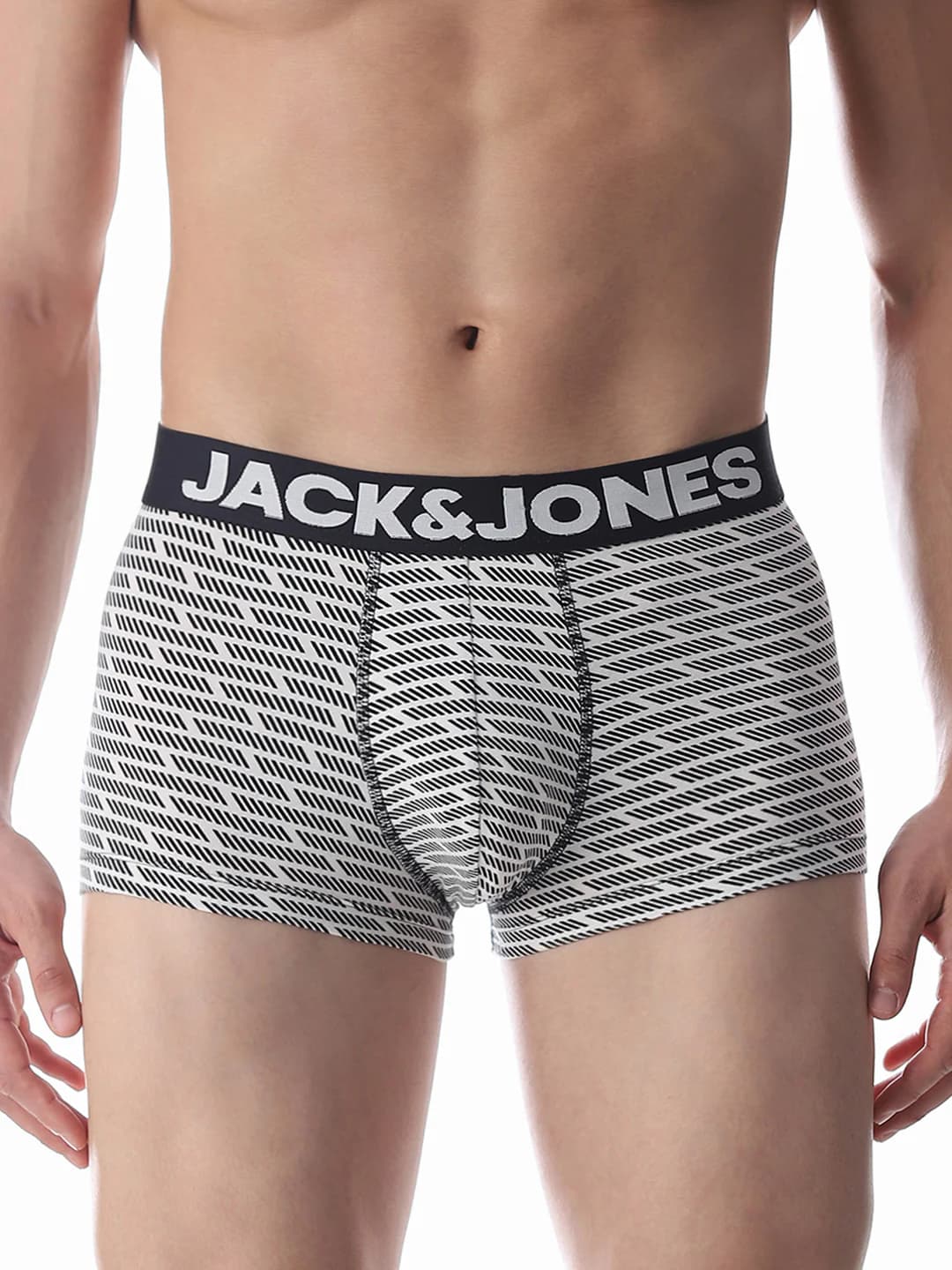 Men's White Casual Printed Trunk