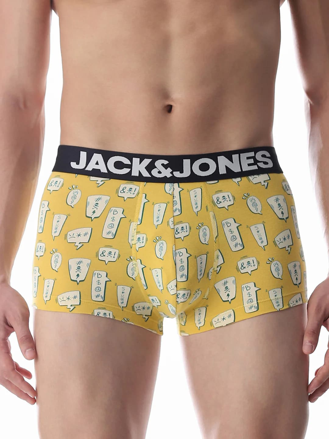 Men's Yellow Casual Printed Trunk