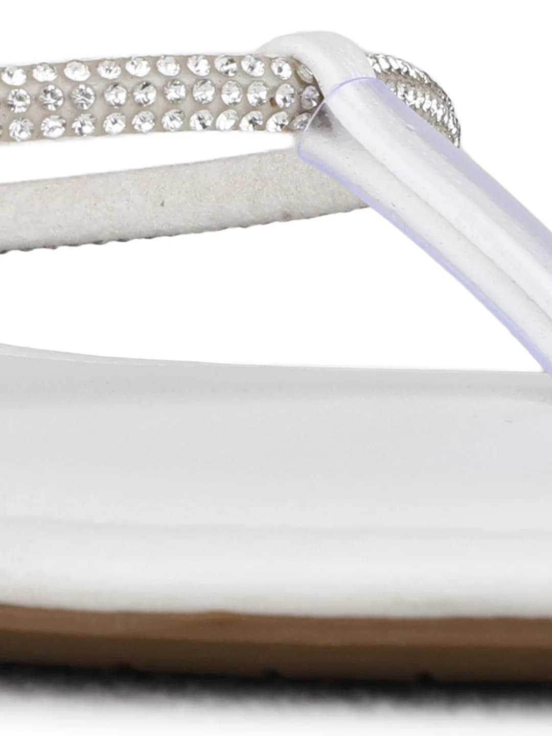 Women's White Casual Round Toe Printed Slip-Ons Sandals