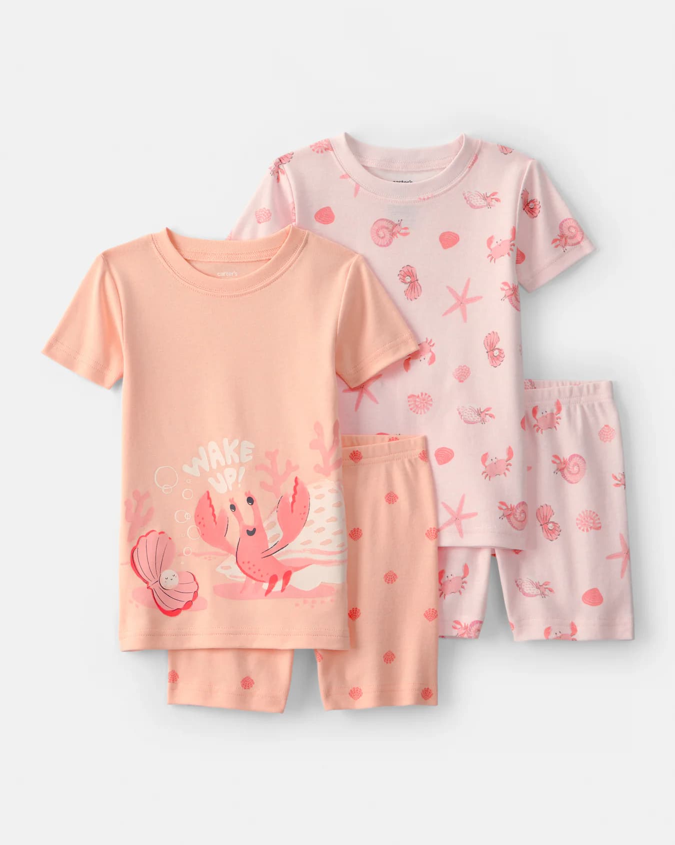 Baby Girl Multicolor Sp26 Cotton Hermit Crab Clothing Set 4 Piece