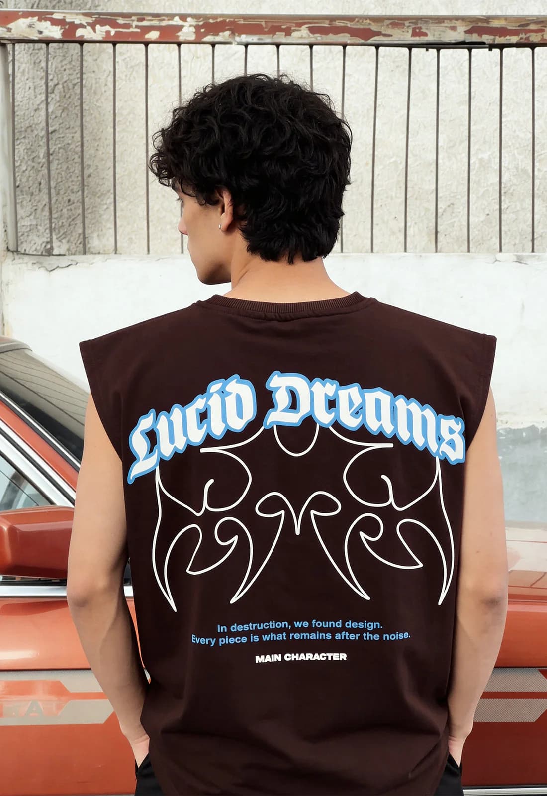 Unisex Brown Casual Printed Oversized Fit Tshirt