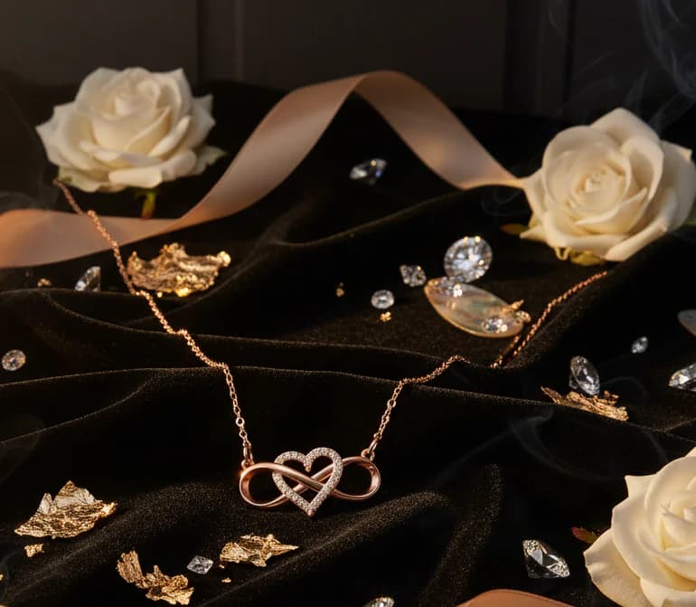 Women's Anti-Tarnish Stainless Steel Rose Gold Plated Necklace
