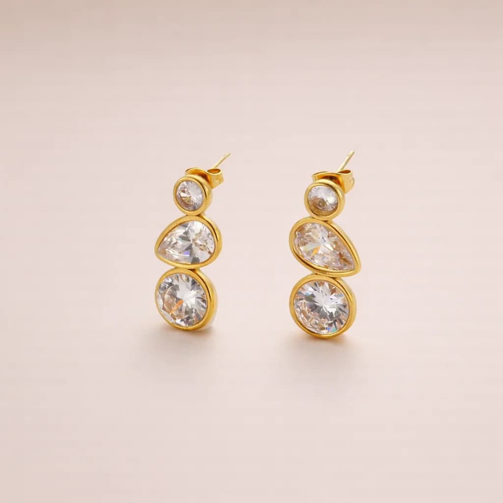 Women's Lucid Celeste Drop Earrings In Gold Tone