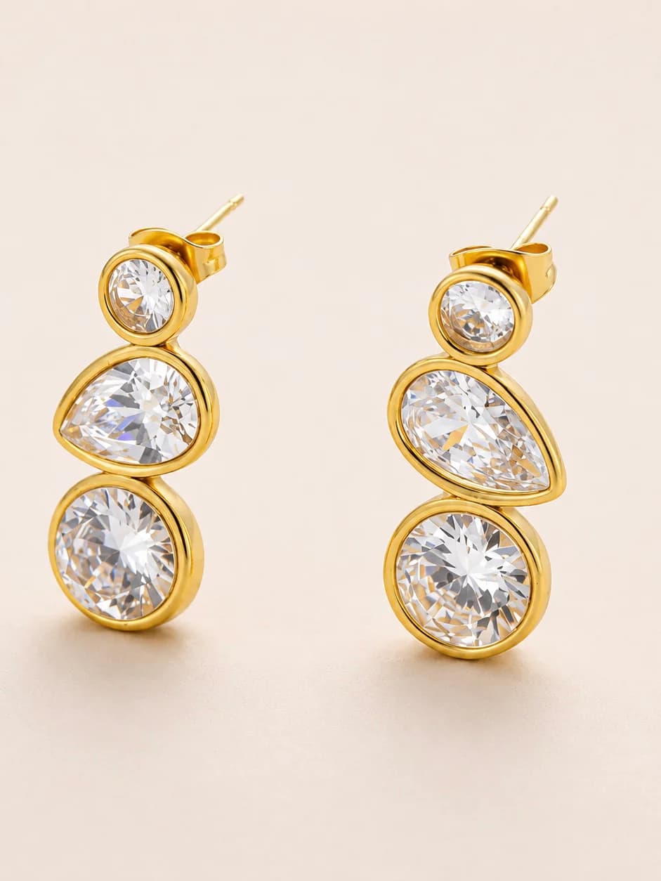 Women's Lucid Celeste Drop Earrings In Gold Tone