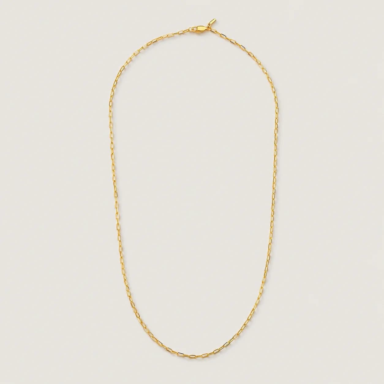Men's Anchor Gold Minimal Link Chain Necklace in Gold Tone