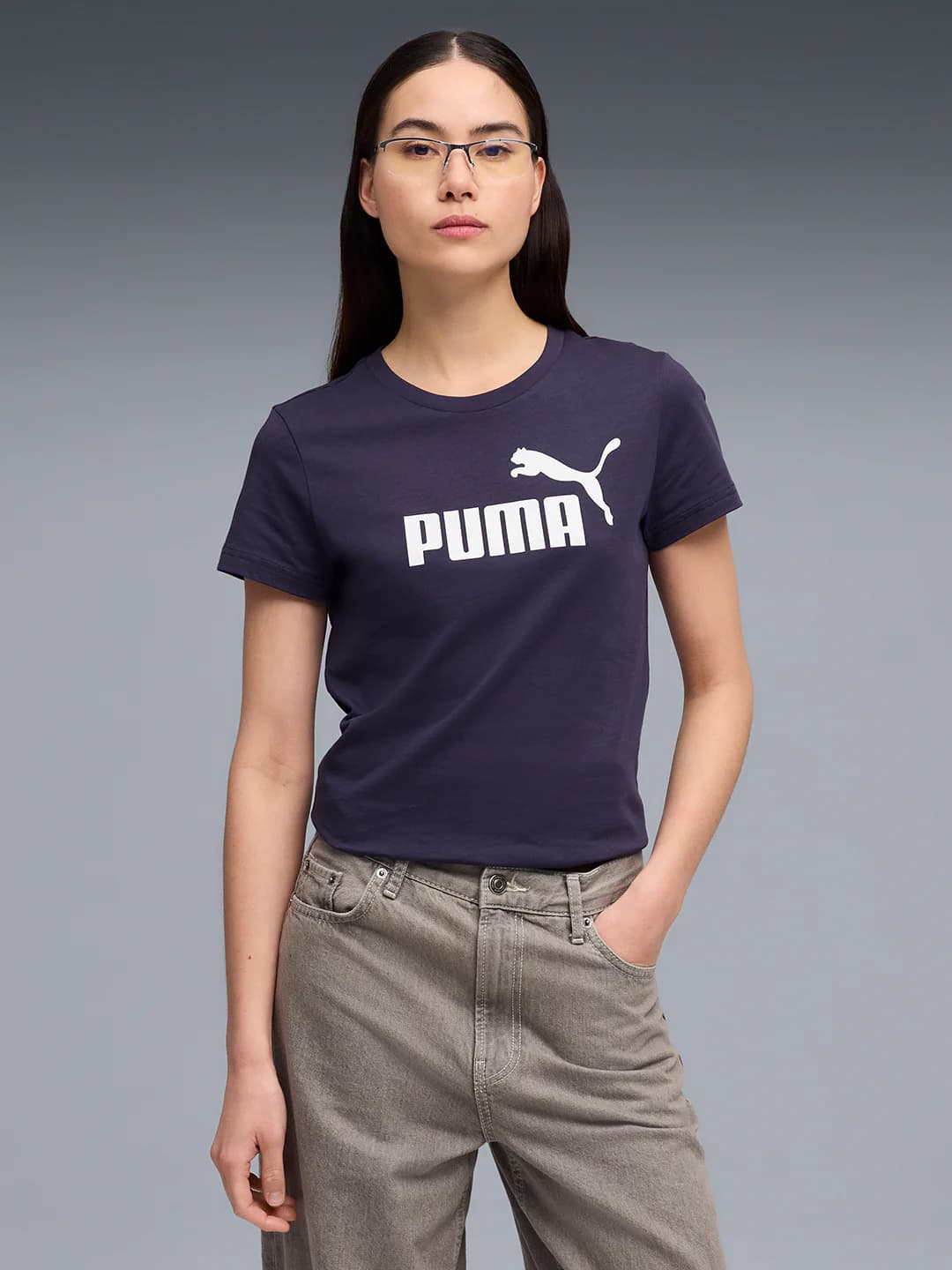 Women's Purple Casual Regular Fit Printed Half Sleeves Tshirt