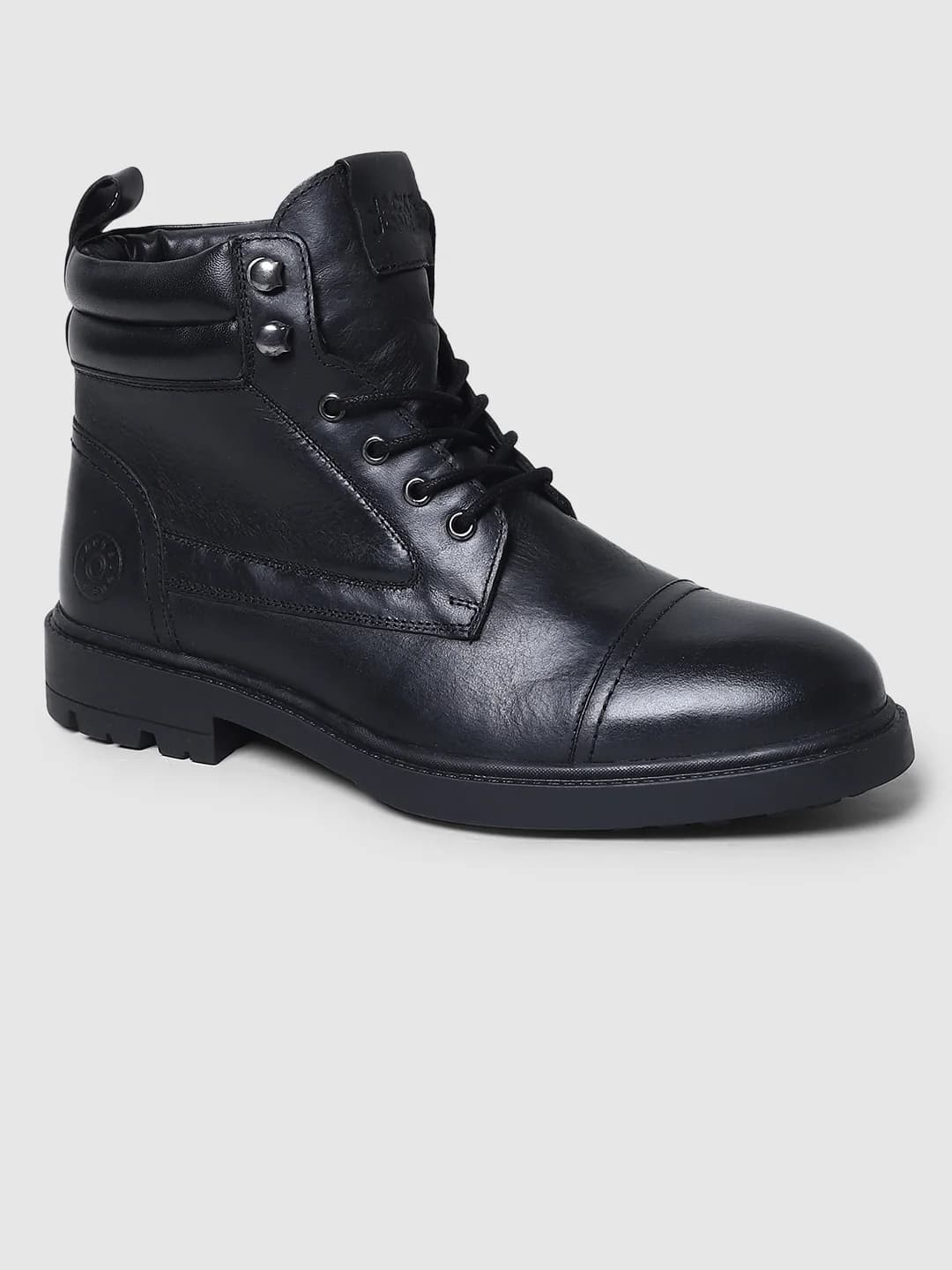 Men's Black Casual Round Toe Ankle Boots