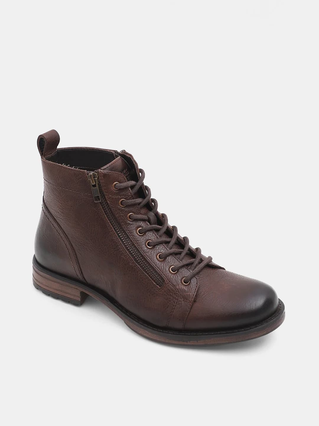 Men's Brown Casual Round Toe Ankle Boots