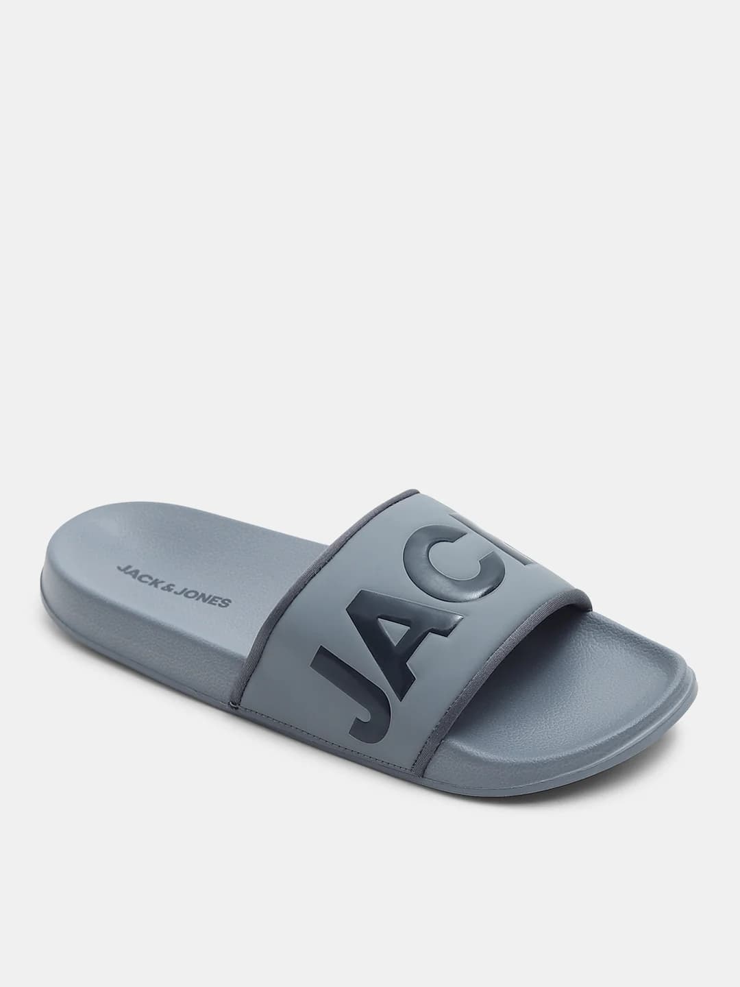 Men's Grey Casual Round Toe Slides