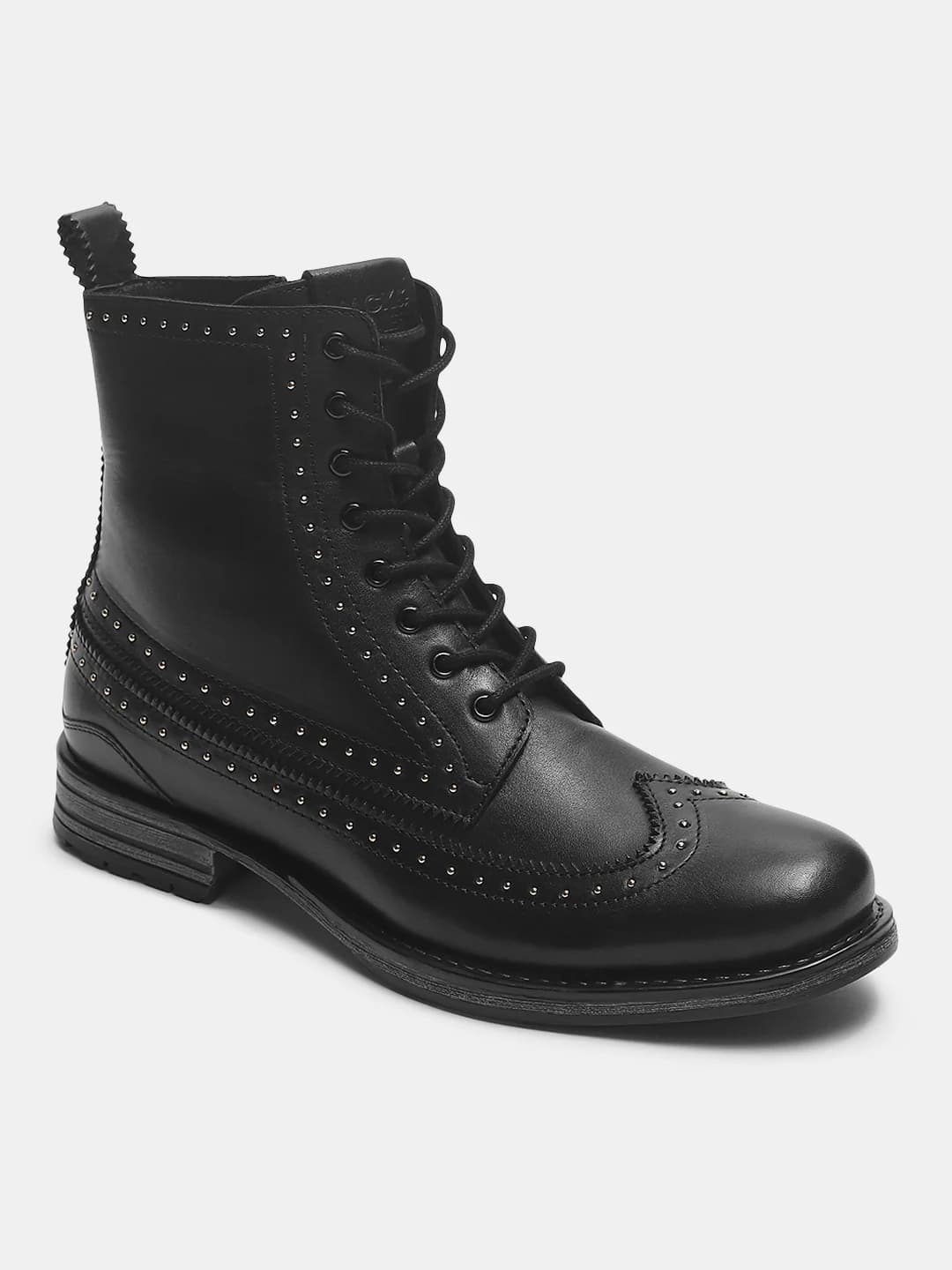 Men's Black Casual Round Toe Ankle Boots