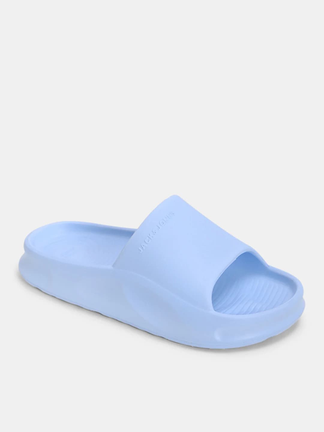 Men's Blue Casual Round Toe Slides