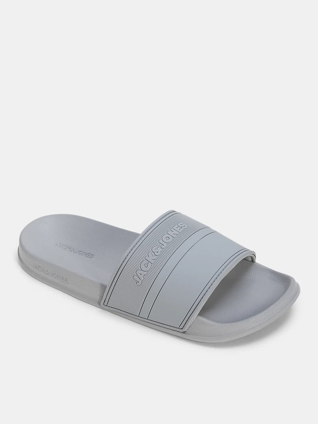 Men's Grey Casual Round Toe Slides