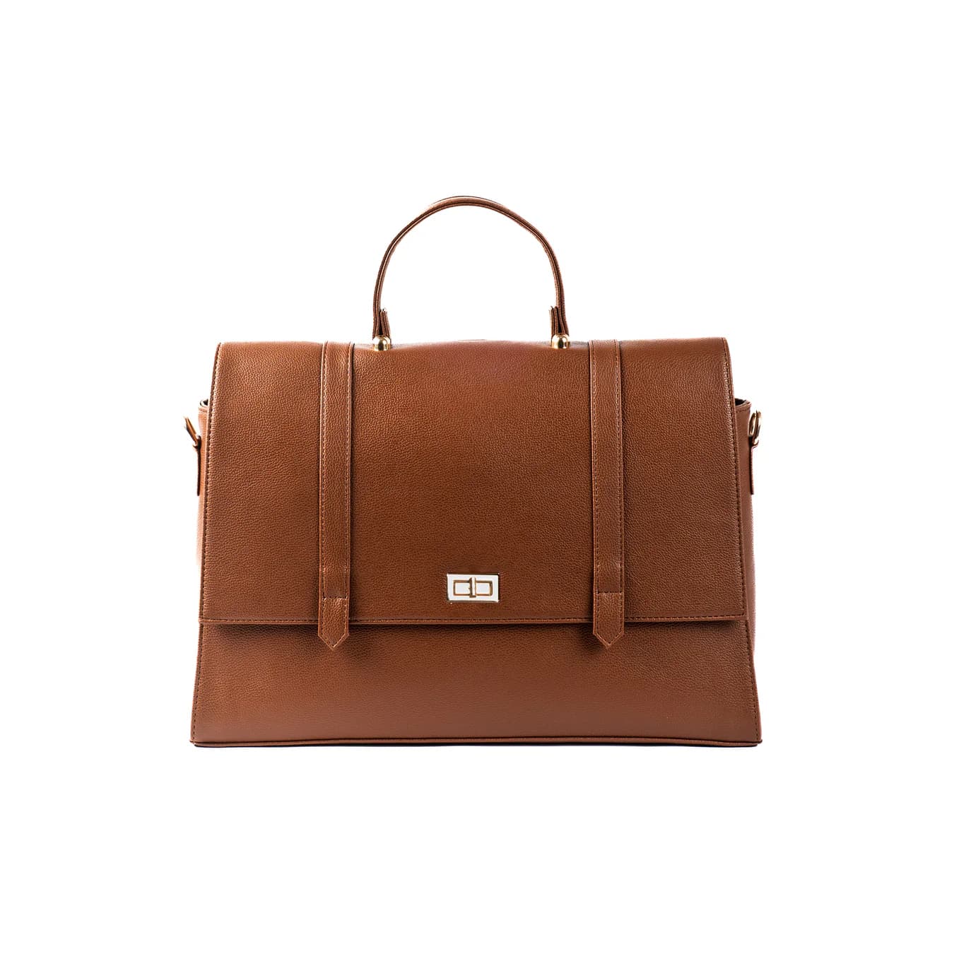 Women's Brown Textured Non-Padded Vegan Leather Finish Convertible Backpack