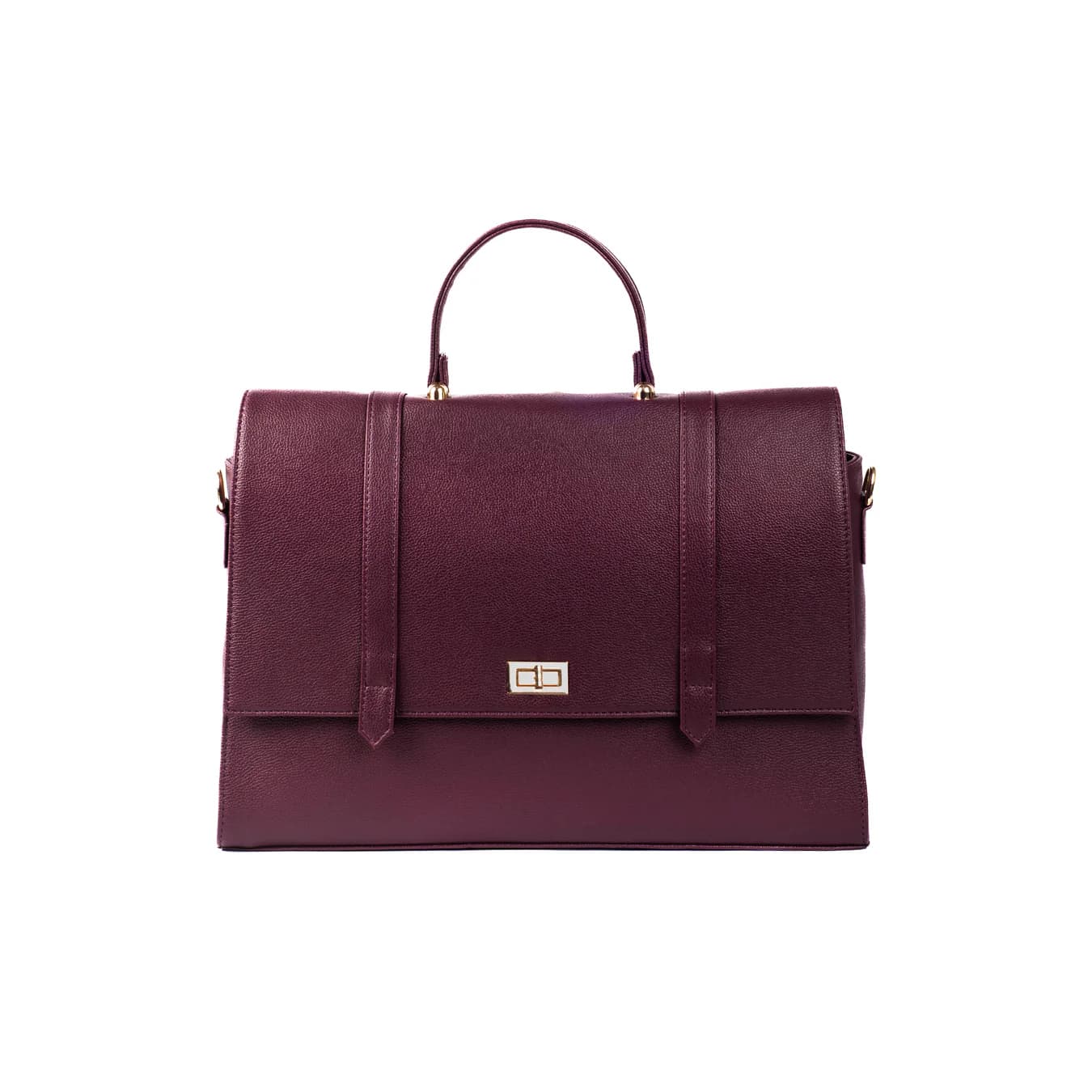 Women's Purple Textured Non-Padded Vegan Leather Finish Convertible Backpack