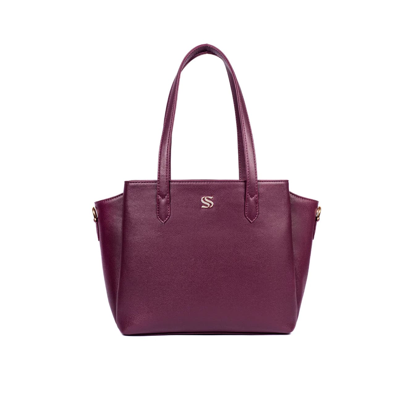 Women's Purple Textured Non-Padded Vegan Leather Finish Tote Bag