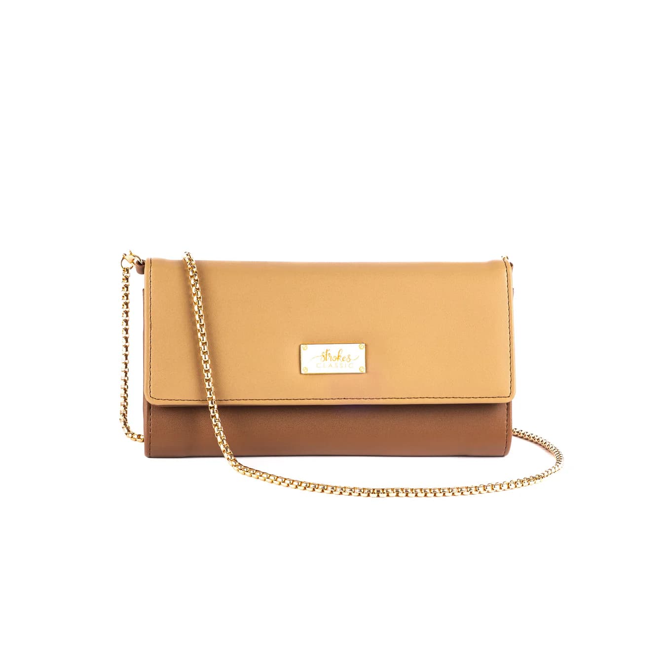 Women's Brown Solid No Vegan Leather Finish Clutch Wallet