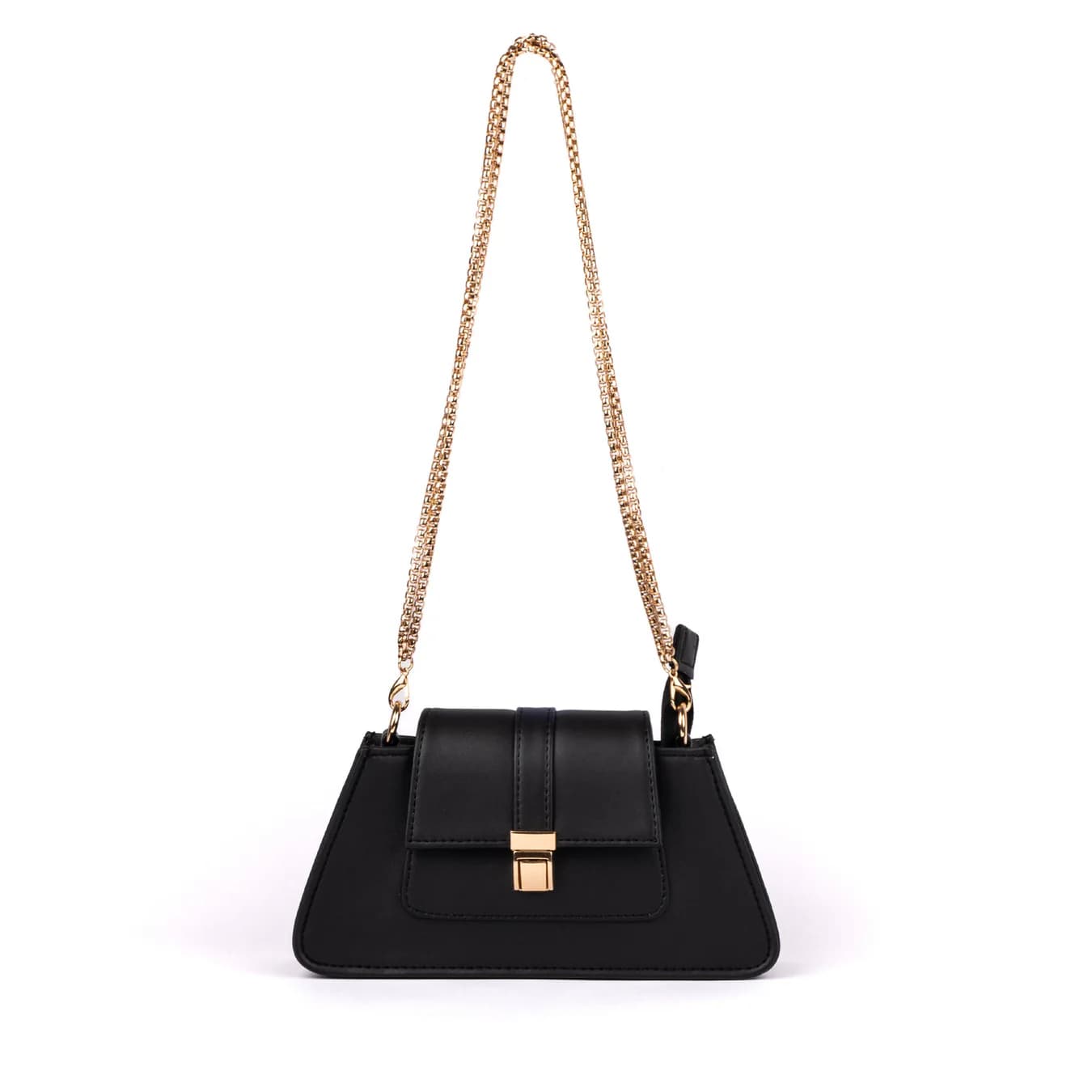 Women's Black Solid No Vegan Leather Finish Shoulder Bag