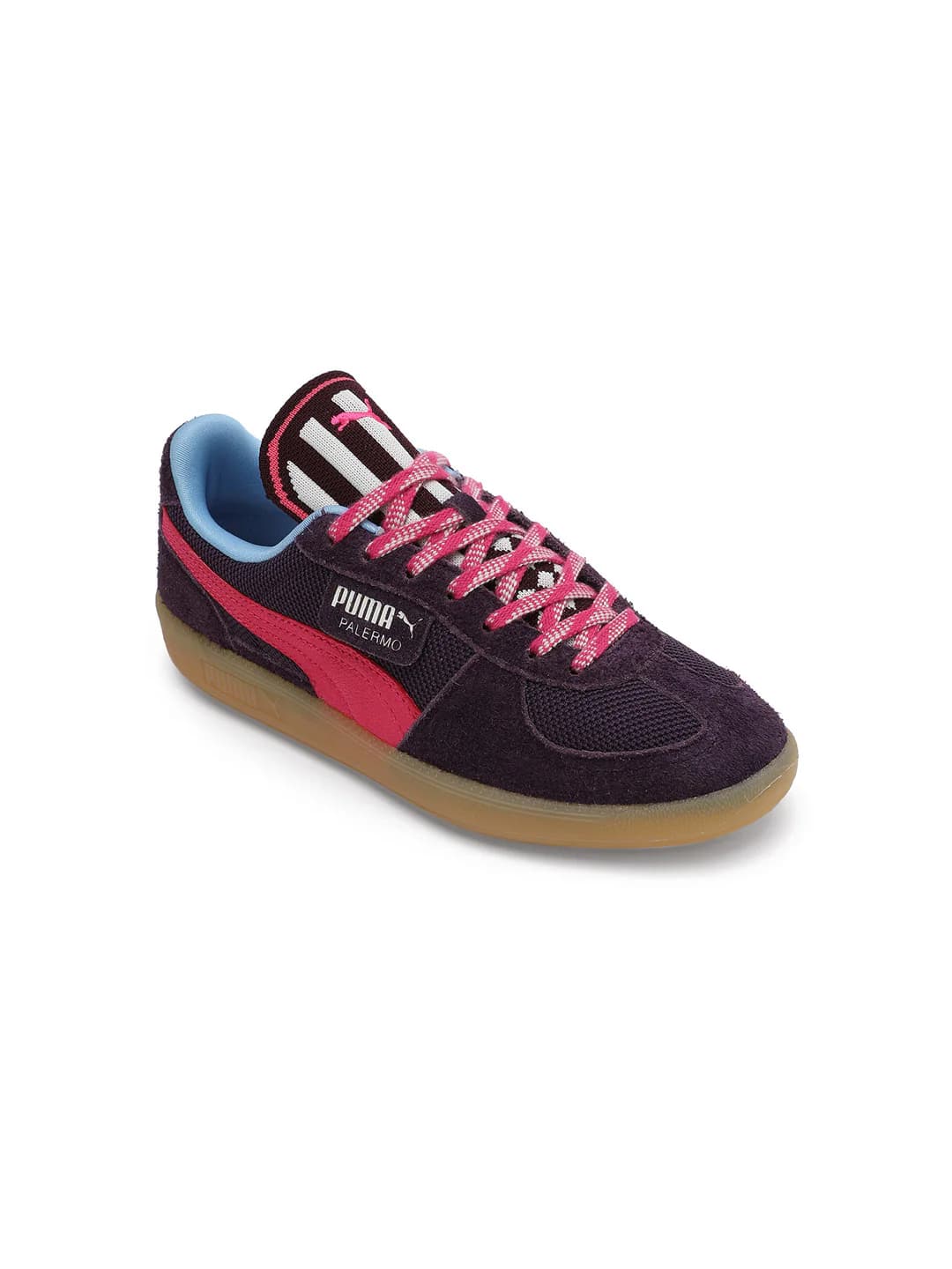 Unisex Midnight Plum-Pink Palermo Supertifo Low-Top Round Toe Running Sneakers