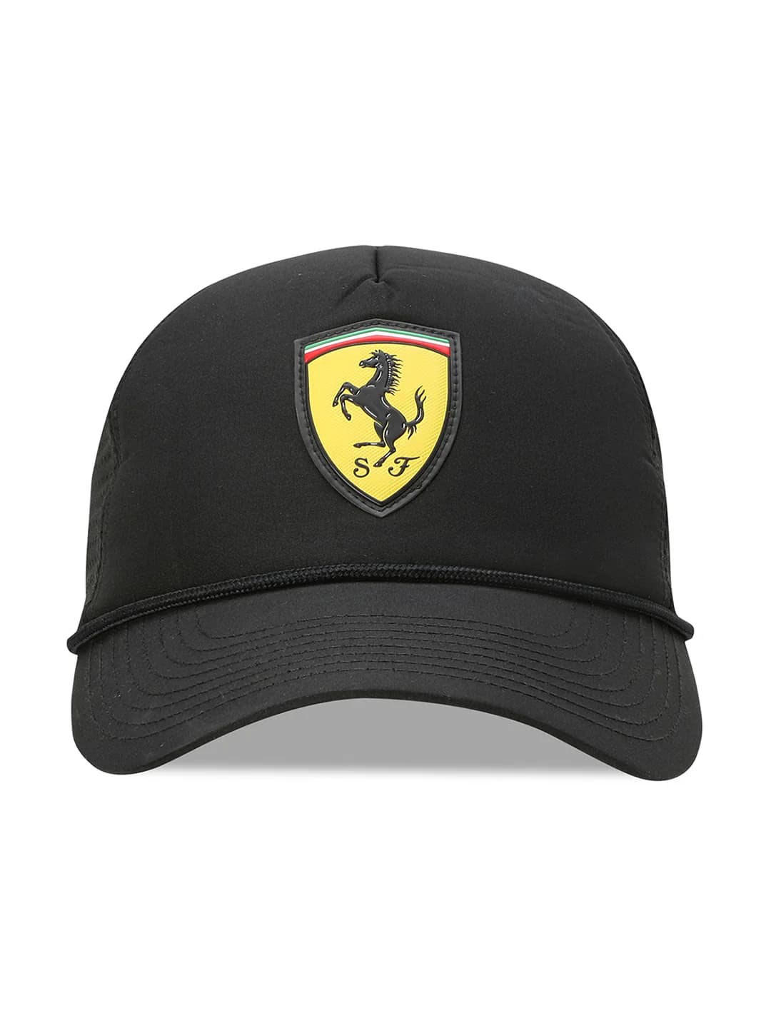 Unisex Black Applique Scuderia Ferrari Race Motorsport Trucker Cap