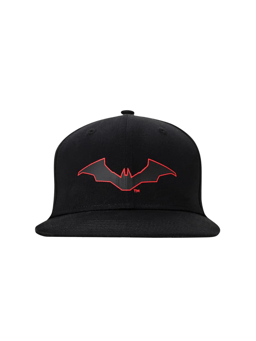 Unisex Black Printed X Batman Flat Brim Unisex Cap