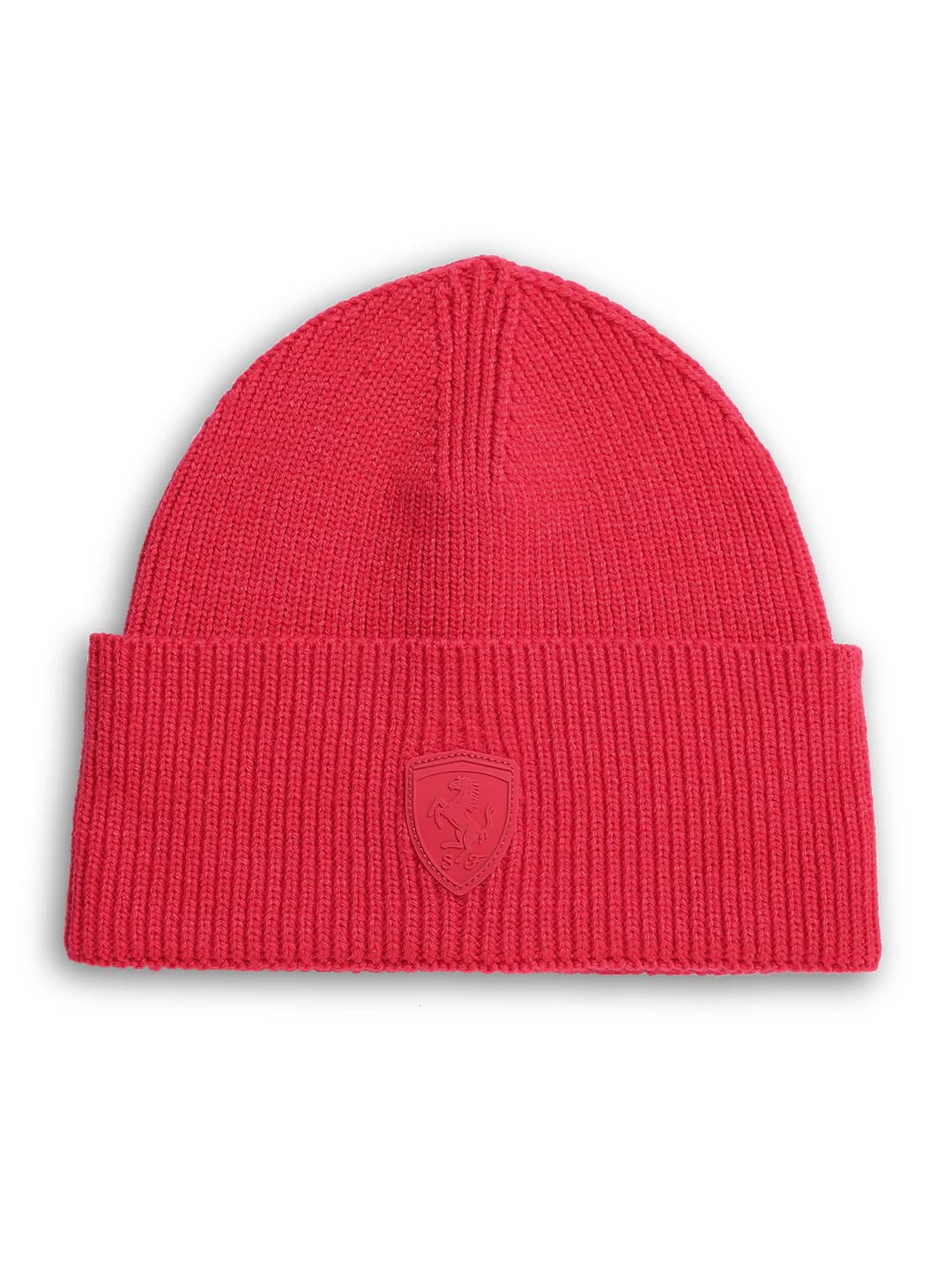 Unisex Red Textured Scuderia Ferrari Pro Mid Crown Beanie