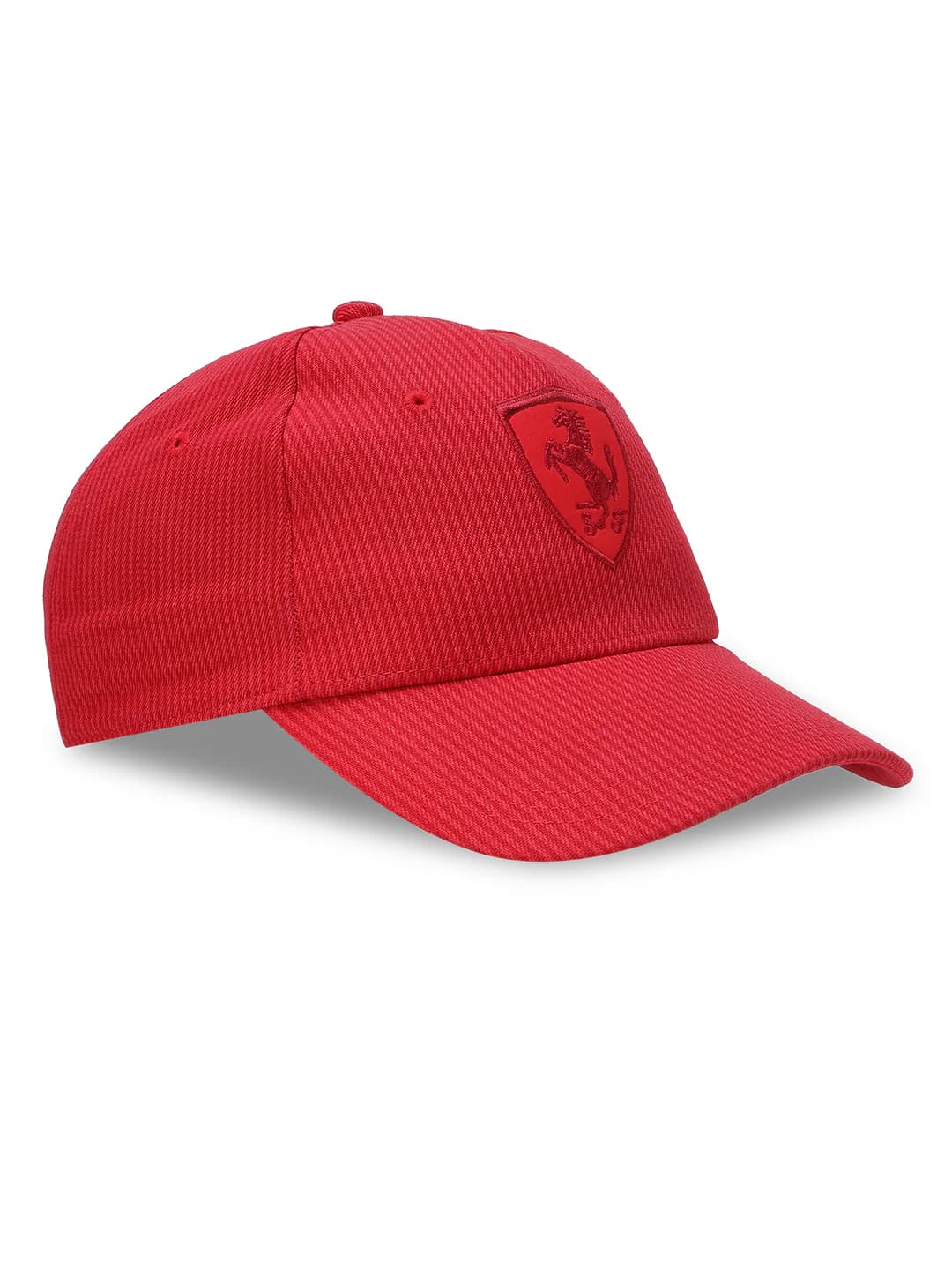Unisex Red Embroidered Ferrari Ls Baseball Cap