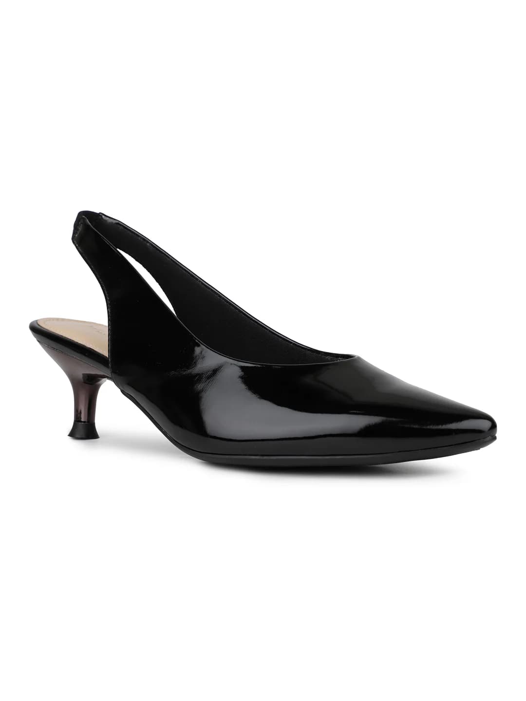Women's Black Casual Pointy Toe Pump Heels