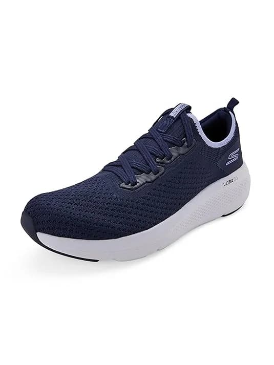 Women's Navy Go Run Elevate Round Toe Slip-On Mesh Running Shoes