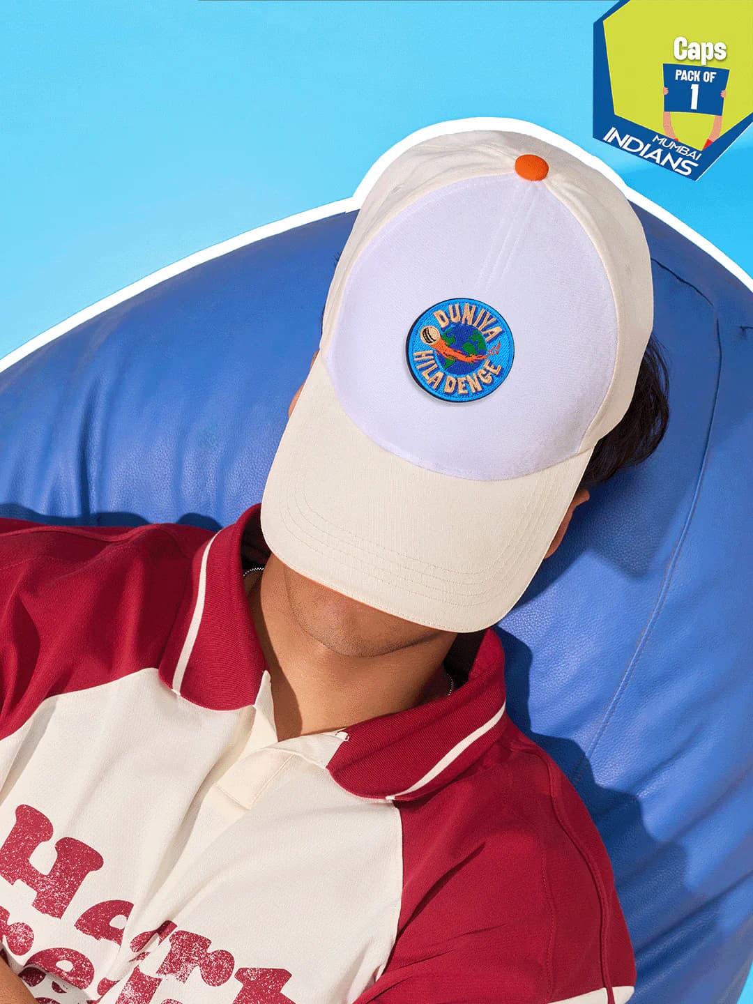 Unisex White Color Micro Flex Velcro Cap - 100% Cotton - Adjustable Strap - Pack of 1