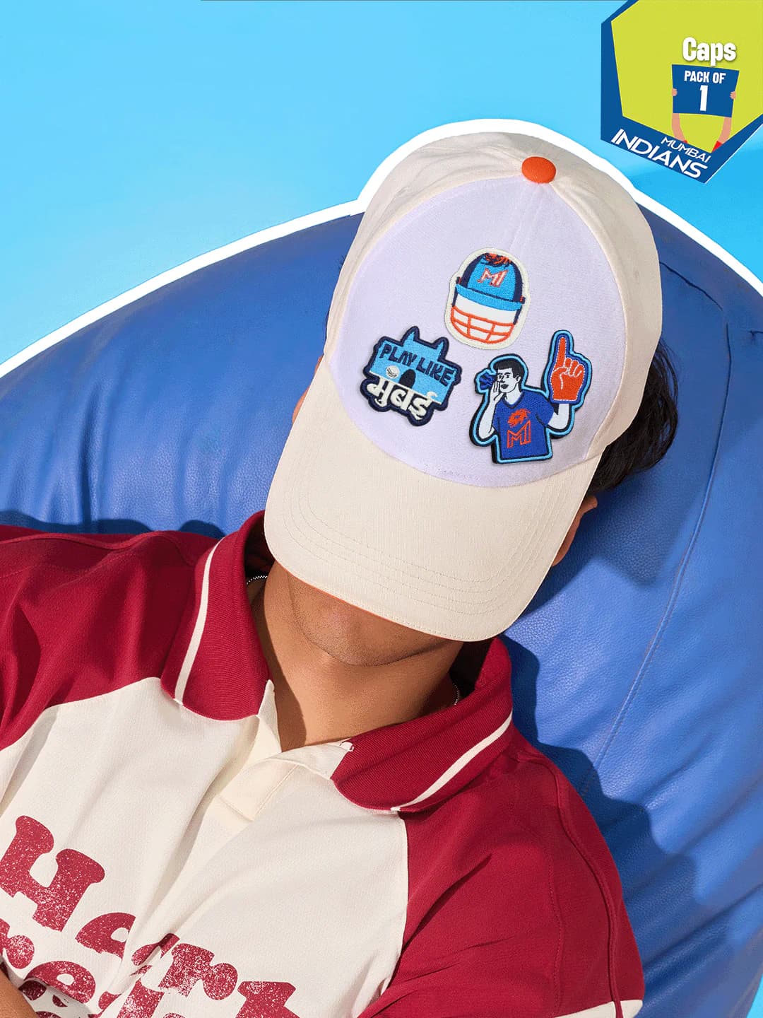 Unisex White Color Micro Flex Velcro Cap - 100% Cotton - Adjustable Strap - Pack of 1