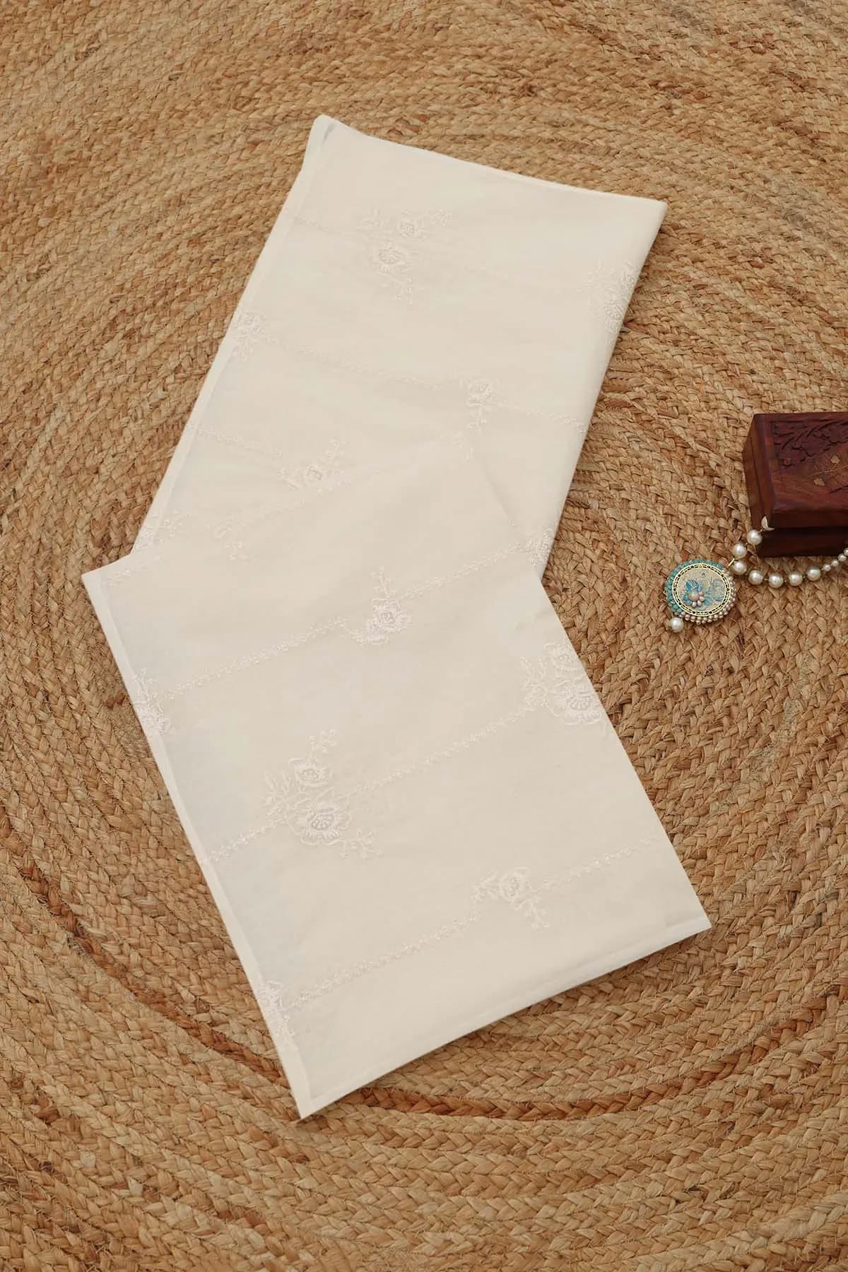 Women's Cream Festive Printed Dupatta