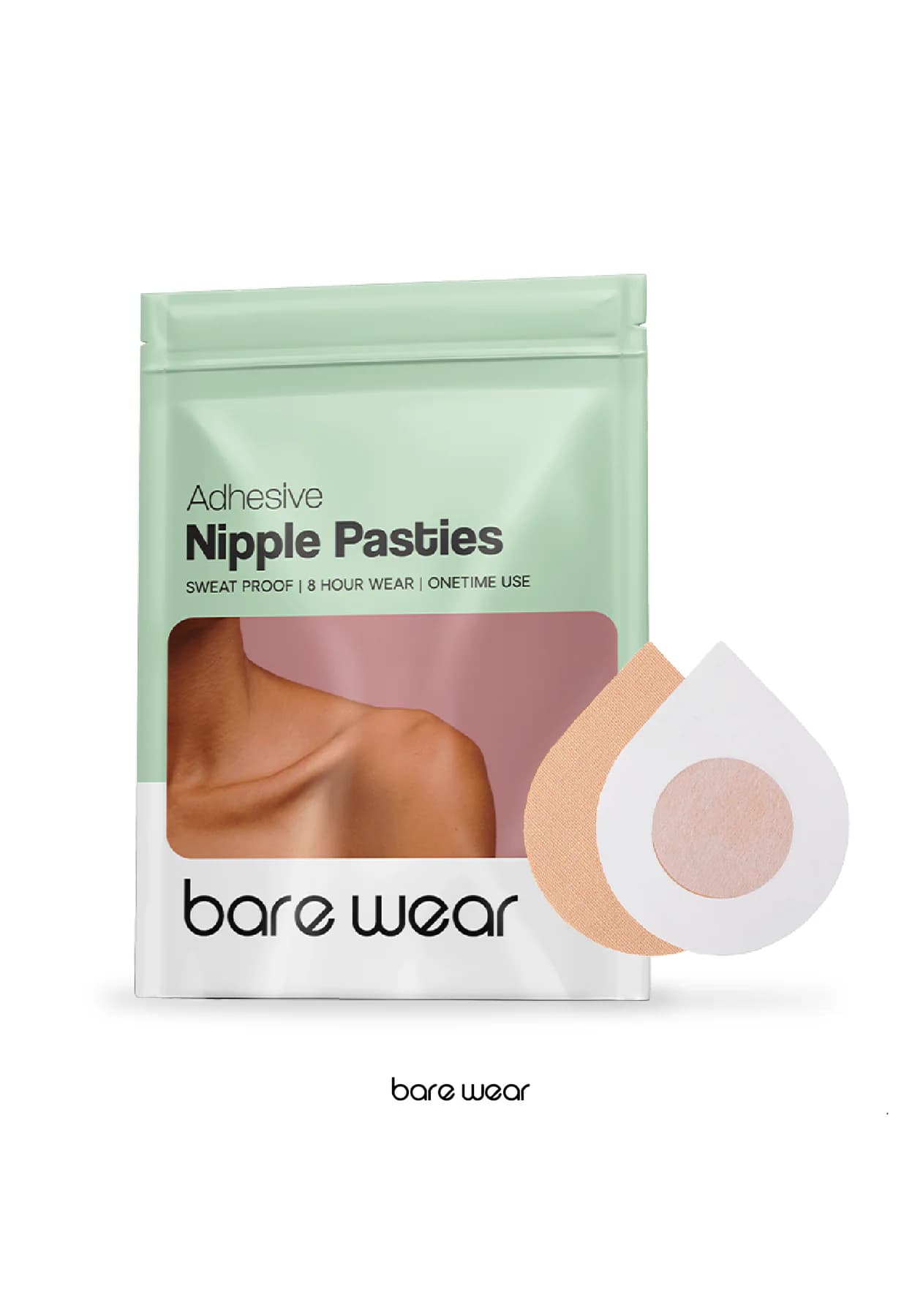 Women's Beige Nipple Pasties Complete Coverage Sweatproof Waterproof - 5 Pairs