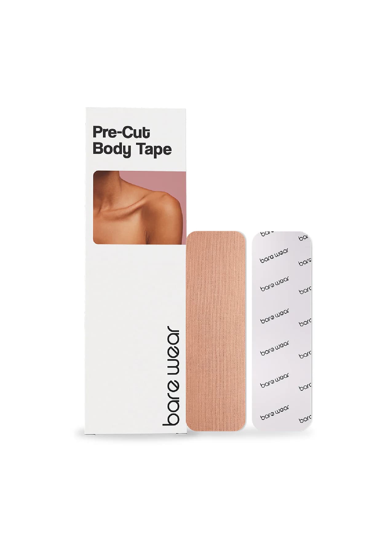 Women's Beige Body Tape Pre-Cut Strips 7.5cm Width Sweatproof Breast Lift Boob Tape - Pack of 10