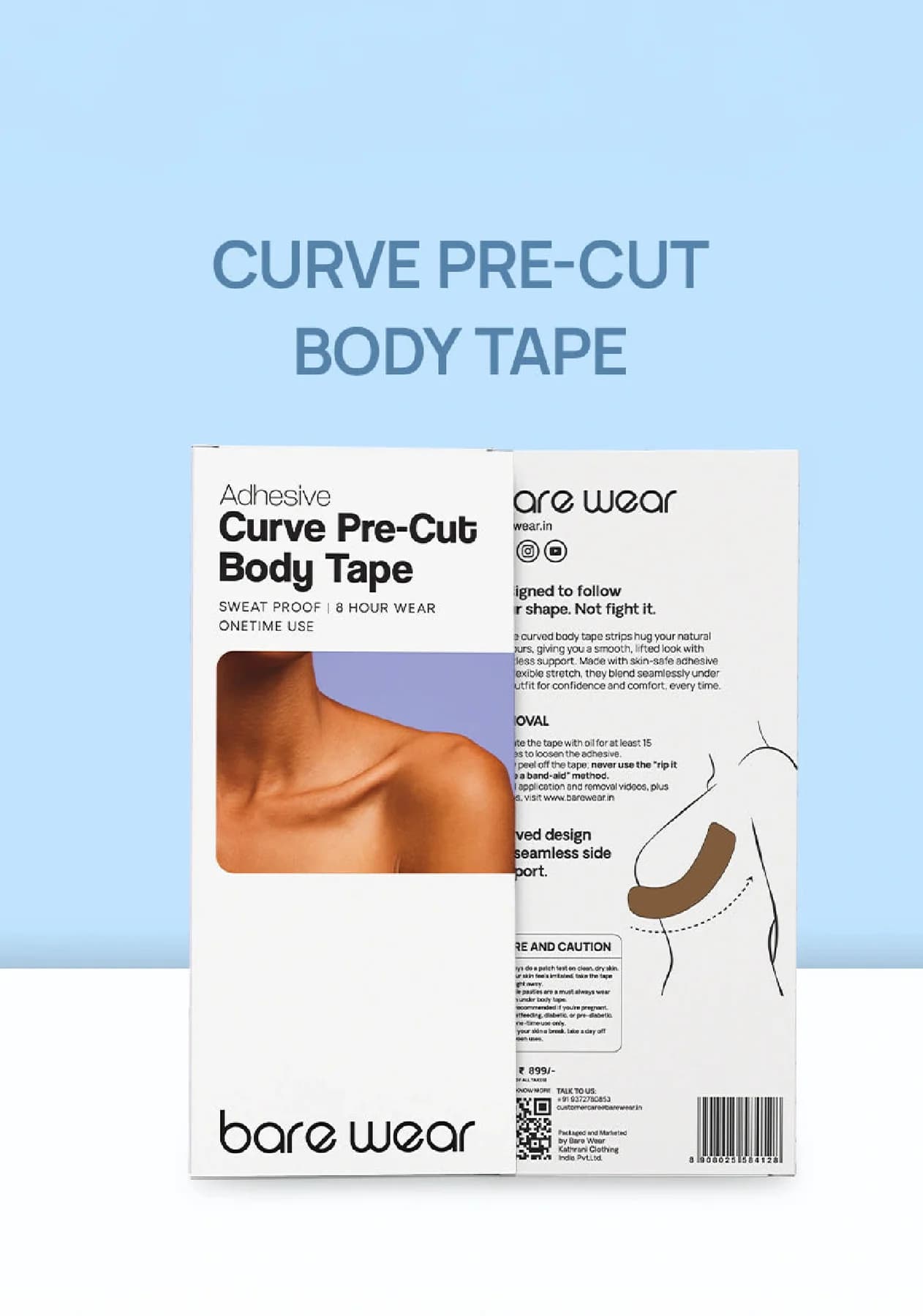 Women's Beige Curve Pre Cut Body Tape