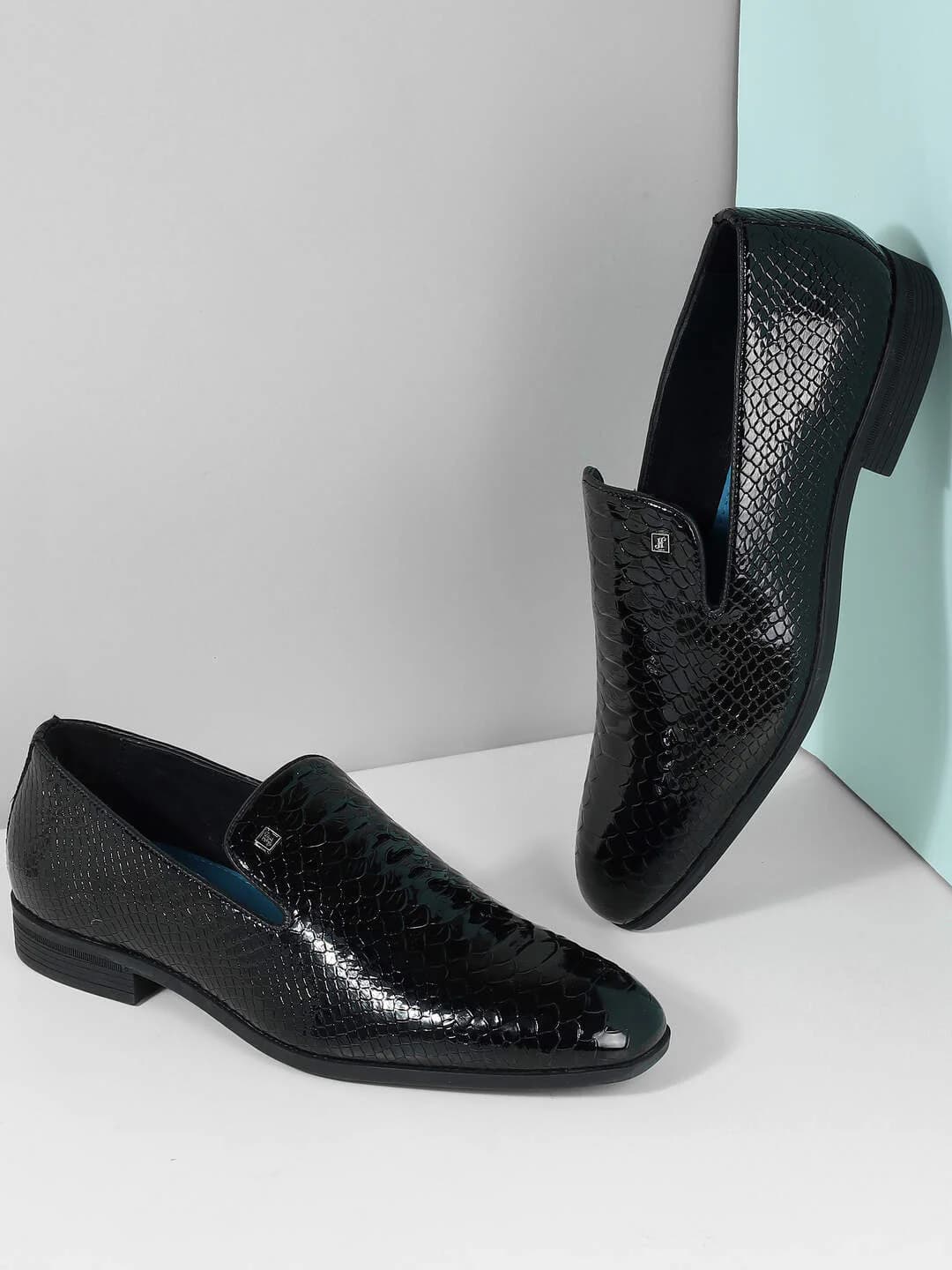 Men's Black Formal Leather Loafers Shoes