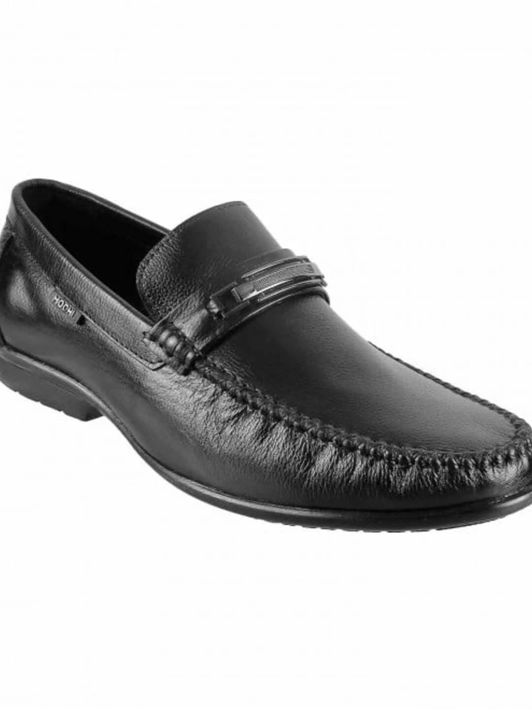 Men's Black Formal Leather Slip-Ons Shoes