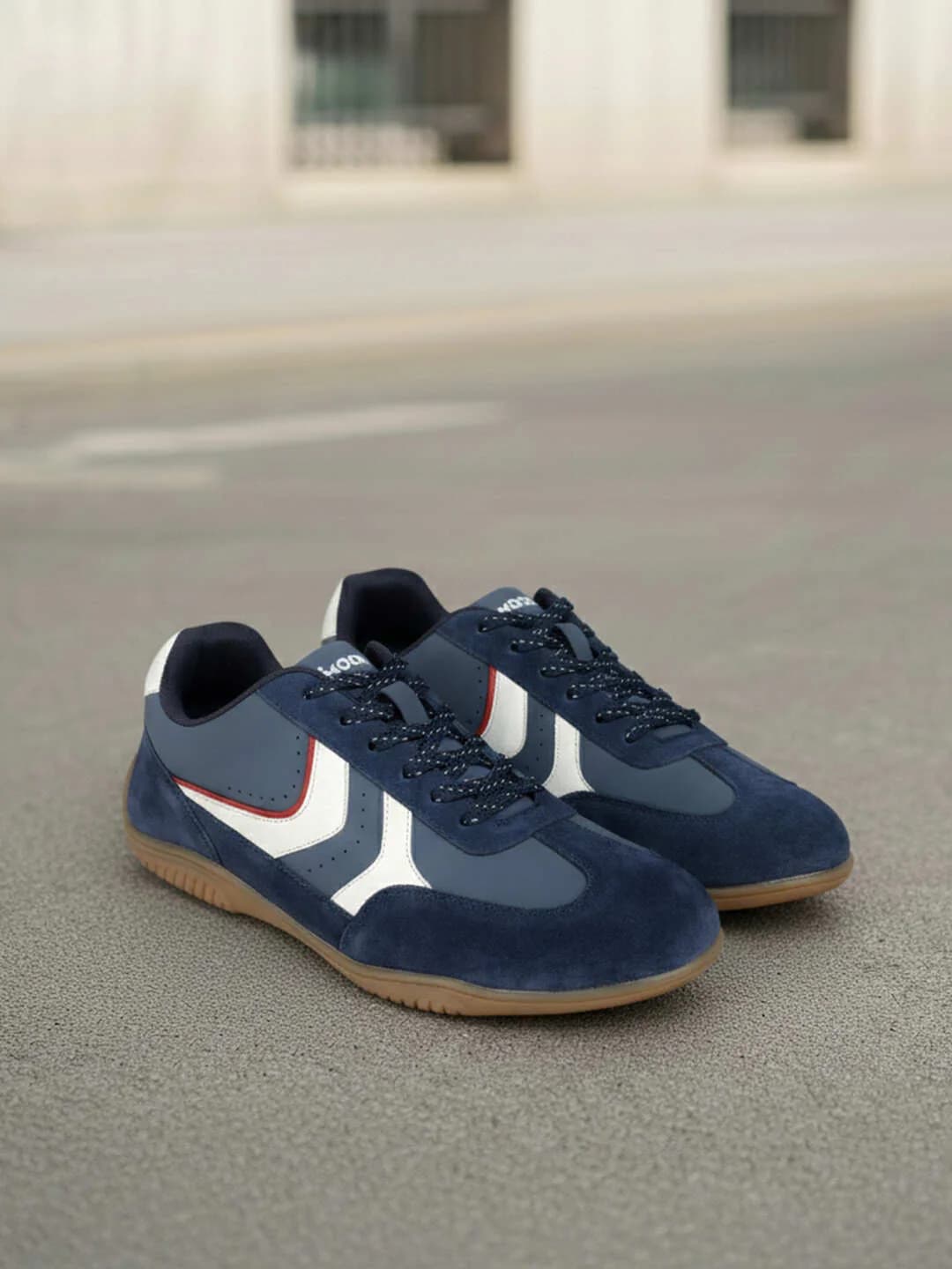 Men's Blue Casual Synthetic Walking Sneakers