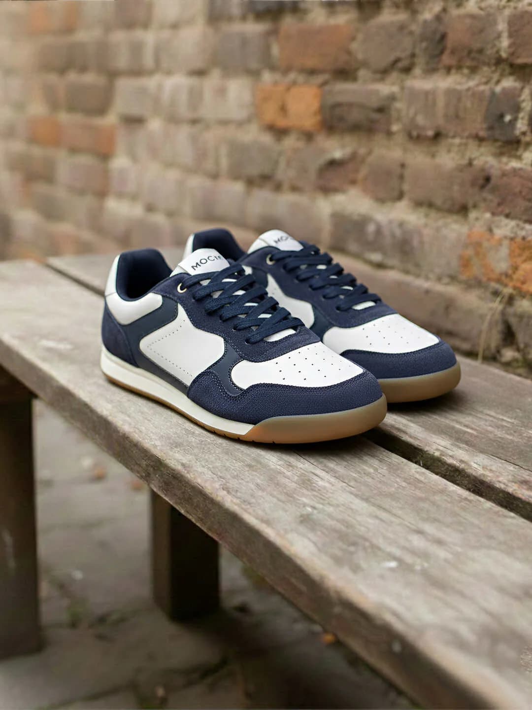 Men's Blue Casual Suede Round Toe Sneakers