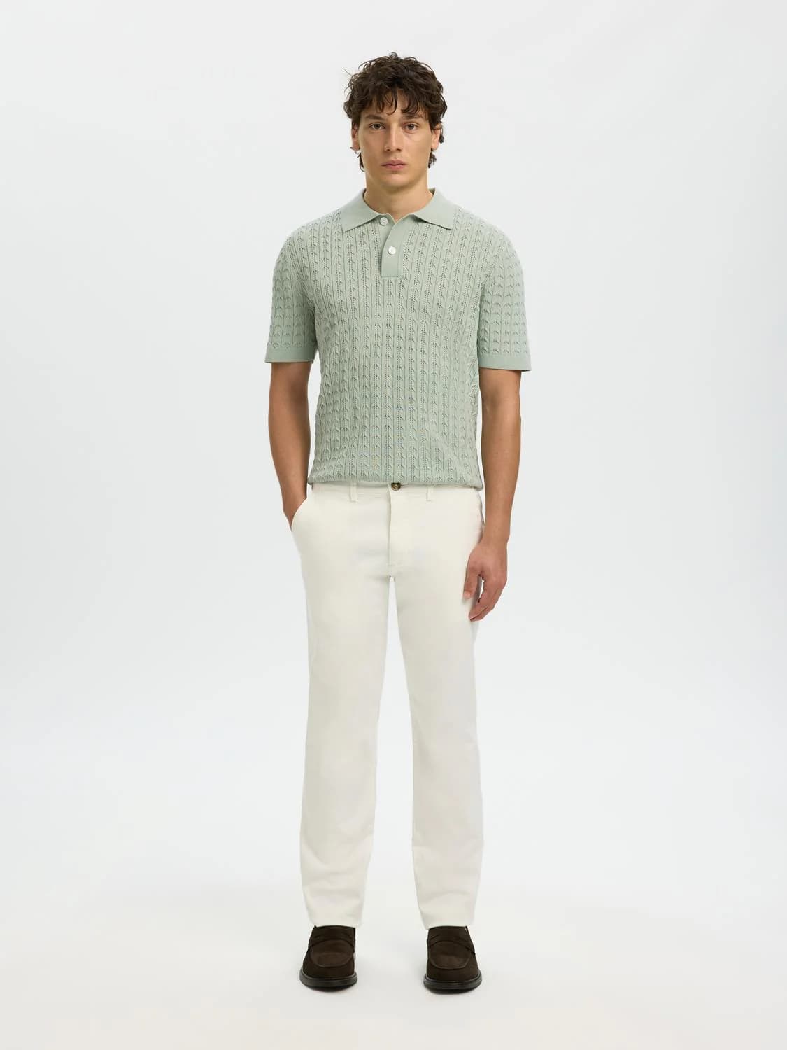 Men's Green Casual Regular Fit Cotton Half Sleeves Polo Tshirt
