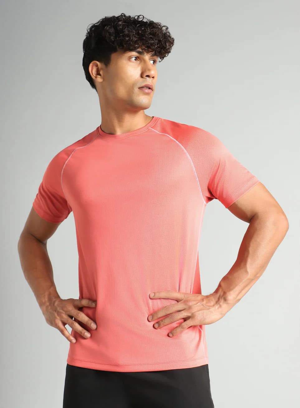 Men's Orange Everyday Workout Training Tshirt