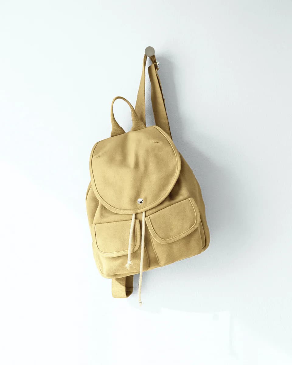 Unisex Yellow Casual Solid Element Hopper Backpack