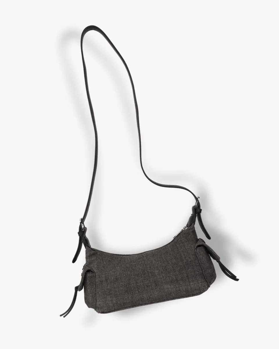 Women's Black Casual Solid Midnight Denim Shoulder Bag