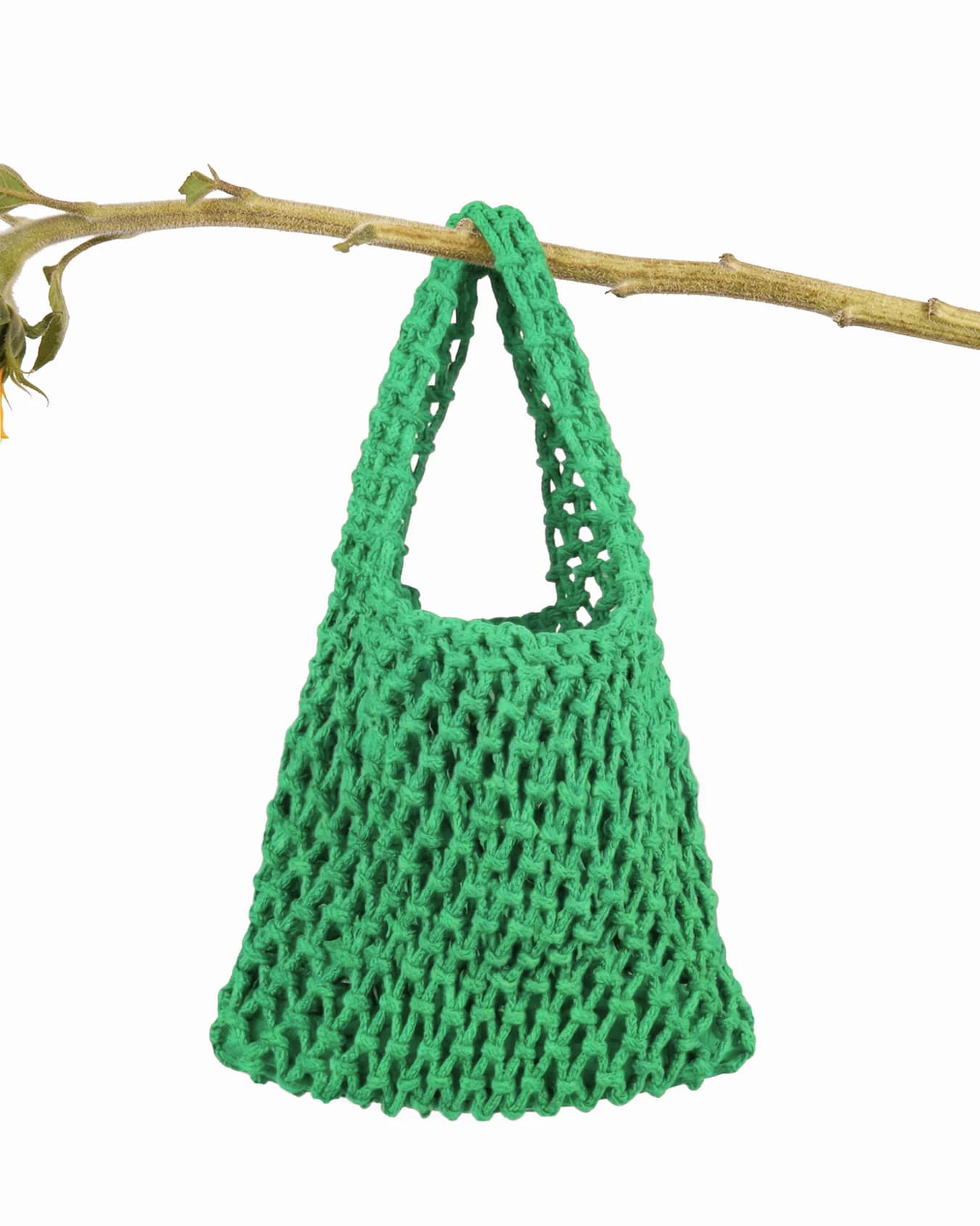 Women's Green Casual Woven Kiwi Mini Tote