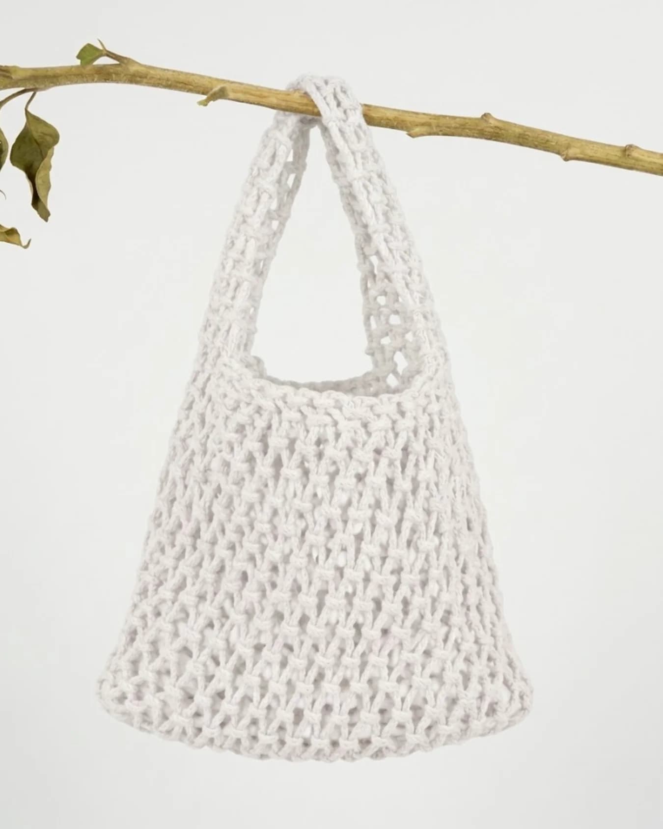 Women's White Casual Woven Toffee Mini Tote