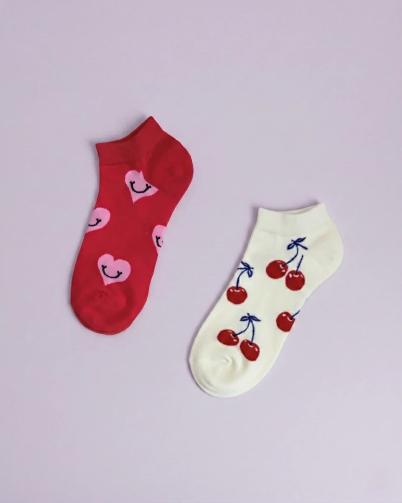 Unisex Multicolor Lovestruck Printed Ankle Length Socks - Pack of 2
