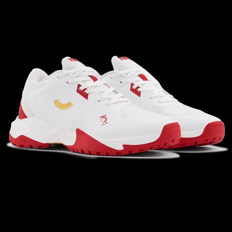 Unisex White Round Toe Low-Top All Rounder Cricket Sport Shoes