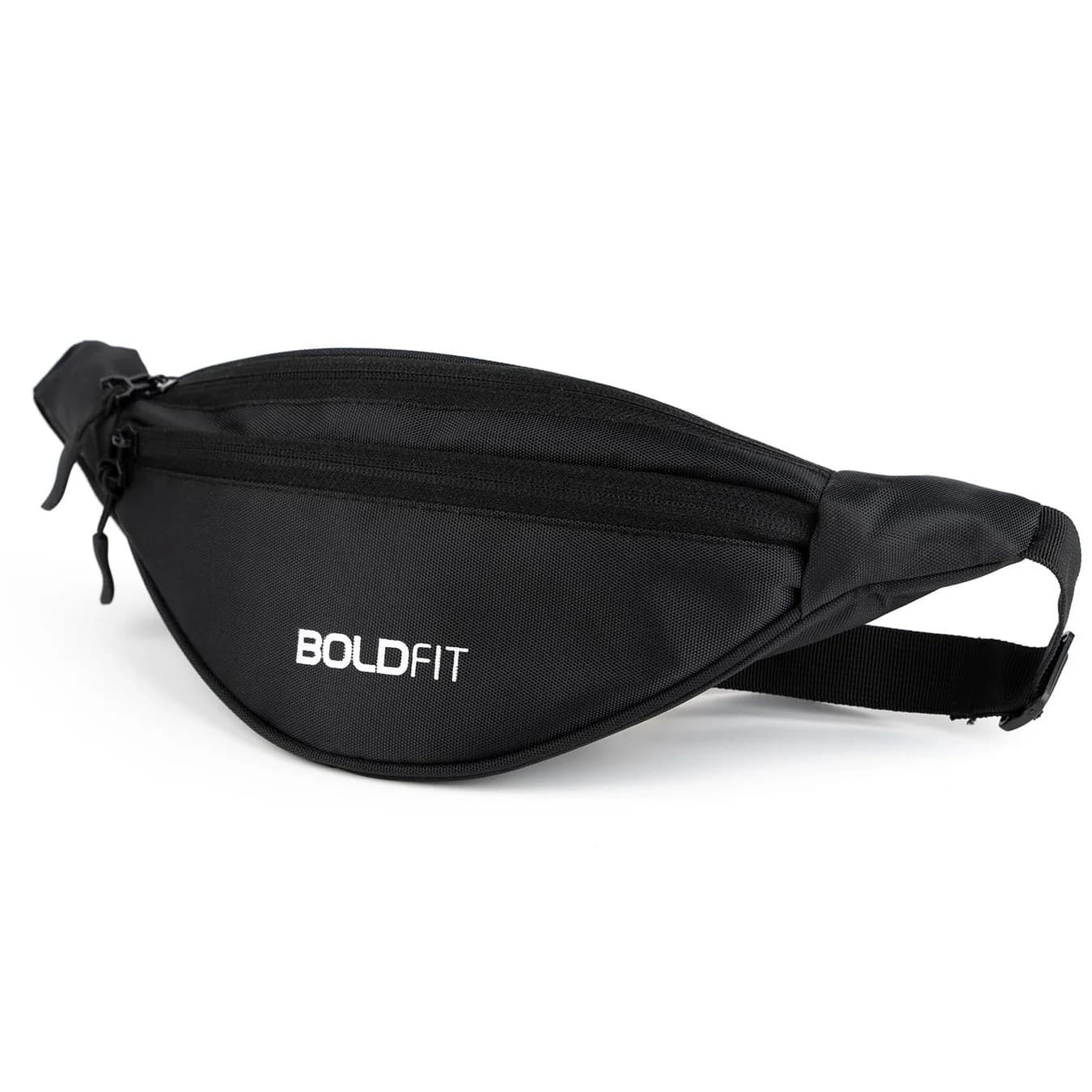 Unisex Black Solid Multipurpose Fanny Pack for Travel, Hiking & Cycling Crossbody Waist Bag